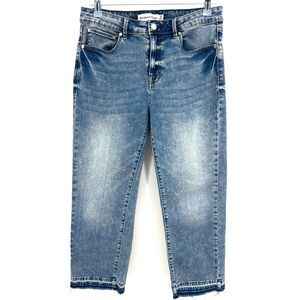 REBECCA MINKOFF Mercer Crop Raw Hem Boyfriend Jeans Size 6P 6 Petite
